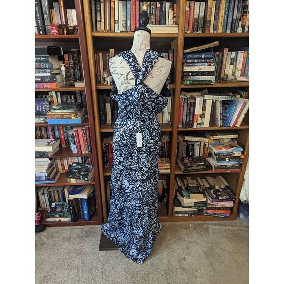 outerknown Bailey maxi dress marine Waverly floral print sz 8 nwt - Picture 5 of 9